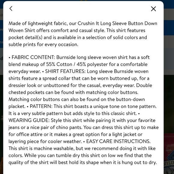 NWT Burnside Crushin It Woven Blue Casual Button Down Shirt Size 2XL - Picture 4 of 11